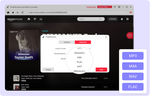 Save Amazon Music without DRM in Various Formats