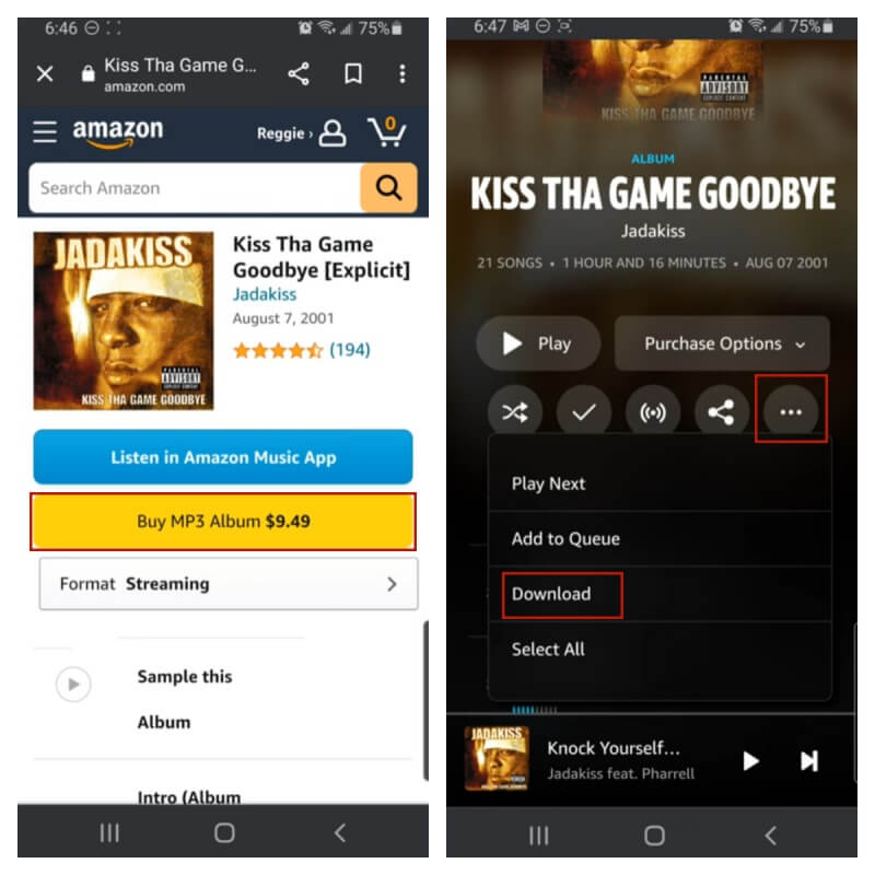 Amazon Music auf Android kaufen und downloaden