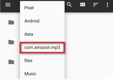 Amazon Music Ordner auf Android