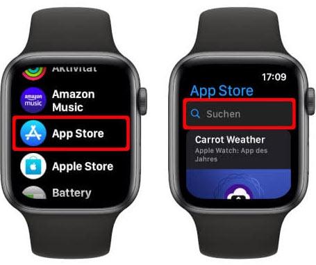 App Store auf Apple Watch öffnen