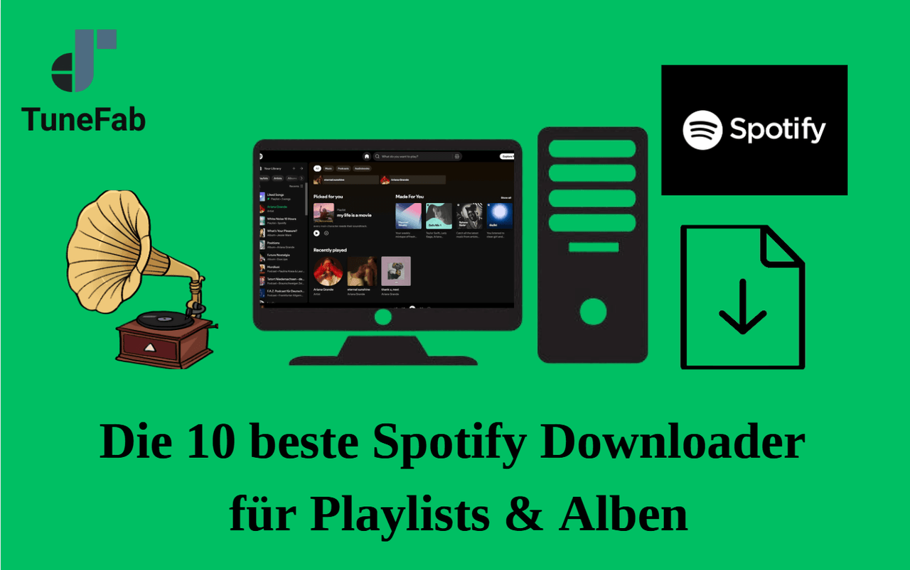 Die 10 beste Spotify Downloader für Playlists und Alben