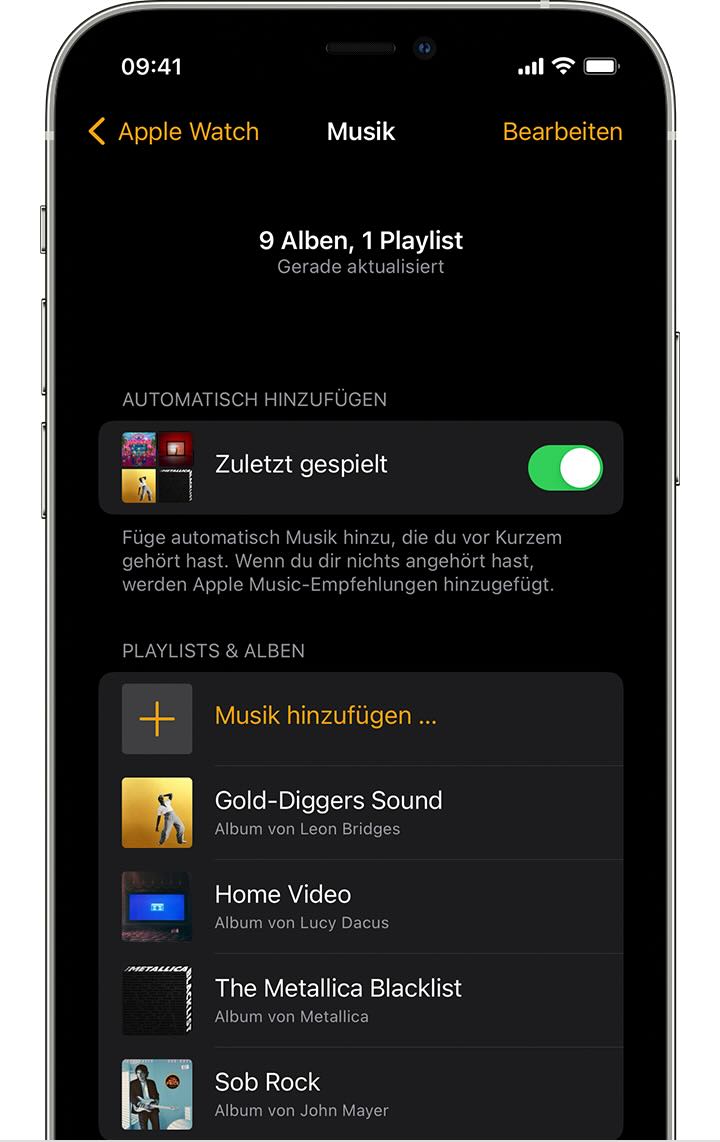 Spotify Musik auf Apple Watch übertragen