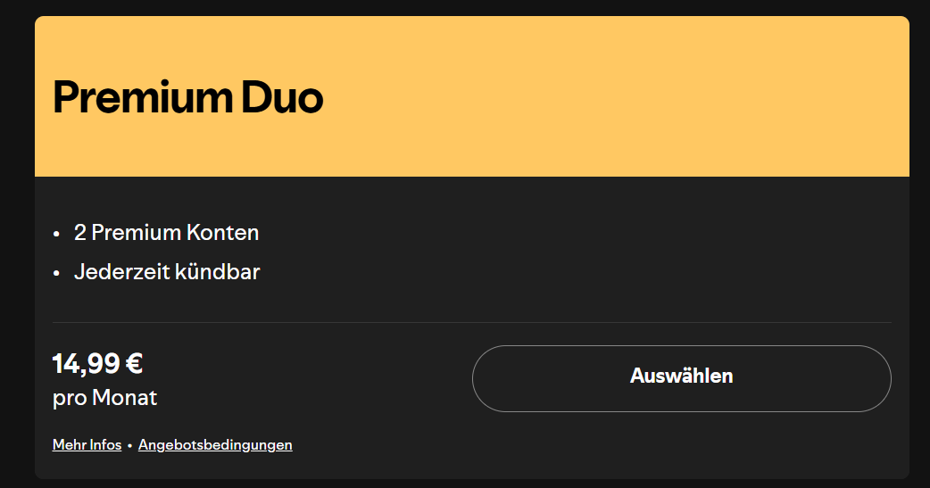 Premium Duo auswählen