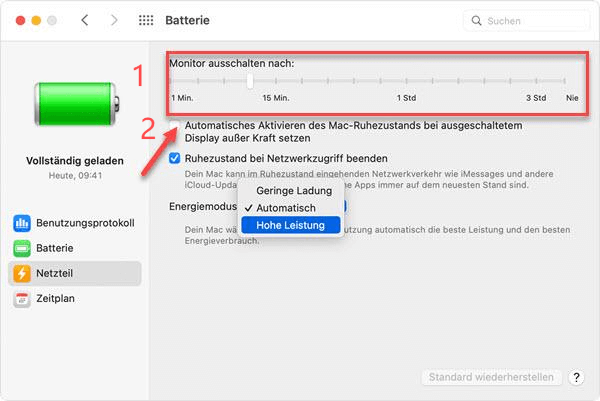 Sleep Timer auf Mac aktivieren