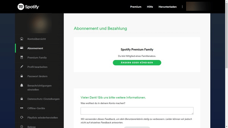 Spotify Premium kündigen