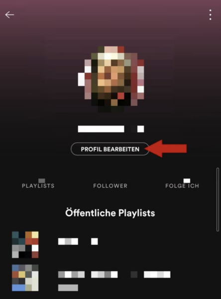 Spotify Profil bearbeiten