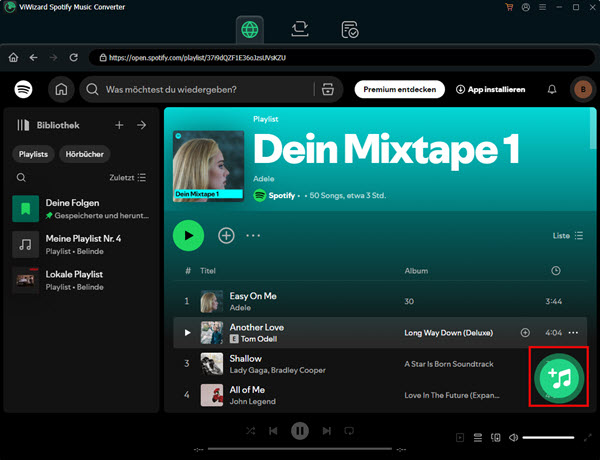 Spotify-Song in ViWizard einfügen