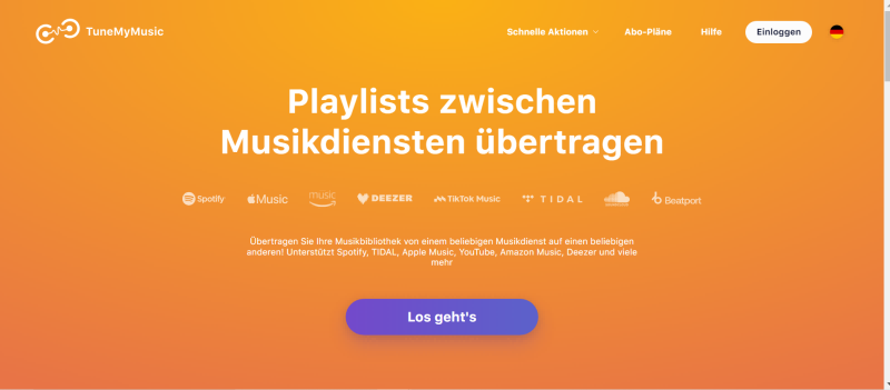 TunemyMusic Aufrufen