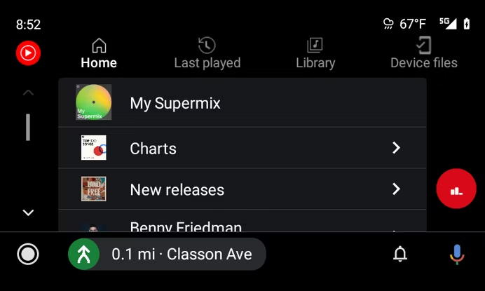 YouTube Music in Android Auto streamen