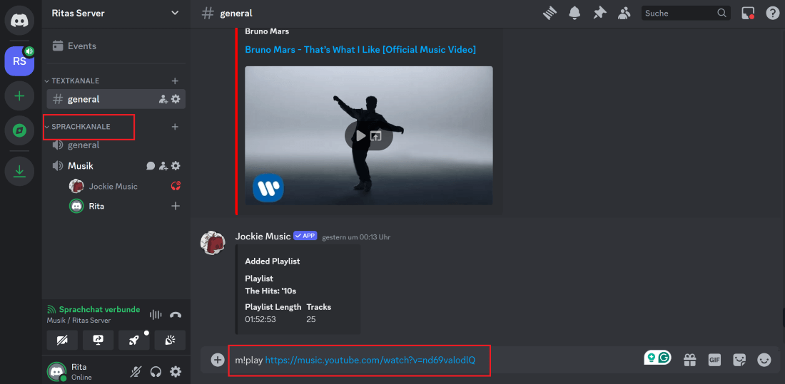 YouTube Music mit Discord Bot abspielen